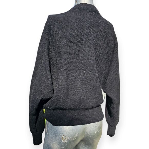 Vintage Black Lambswool Beaded Sweater - Picture 9 of 11